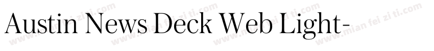 Austin News Deck Web Light字体转换